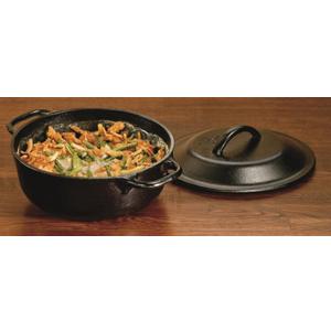 Lodge 2 Quart Pre-Seasoned Cast Iron Dutch Oven with Lid - Dual Handles - Use in the Oven, on the Stove, on the Grill or over the Campfire - Black