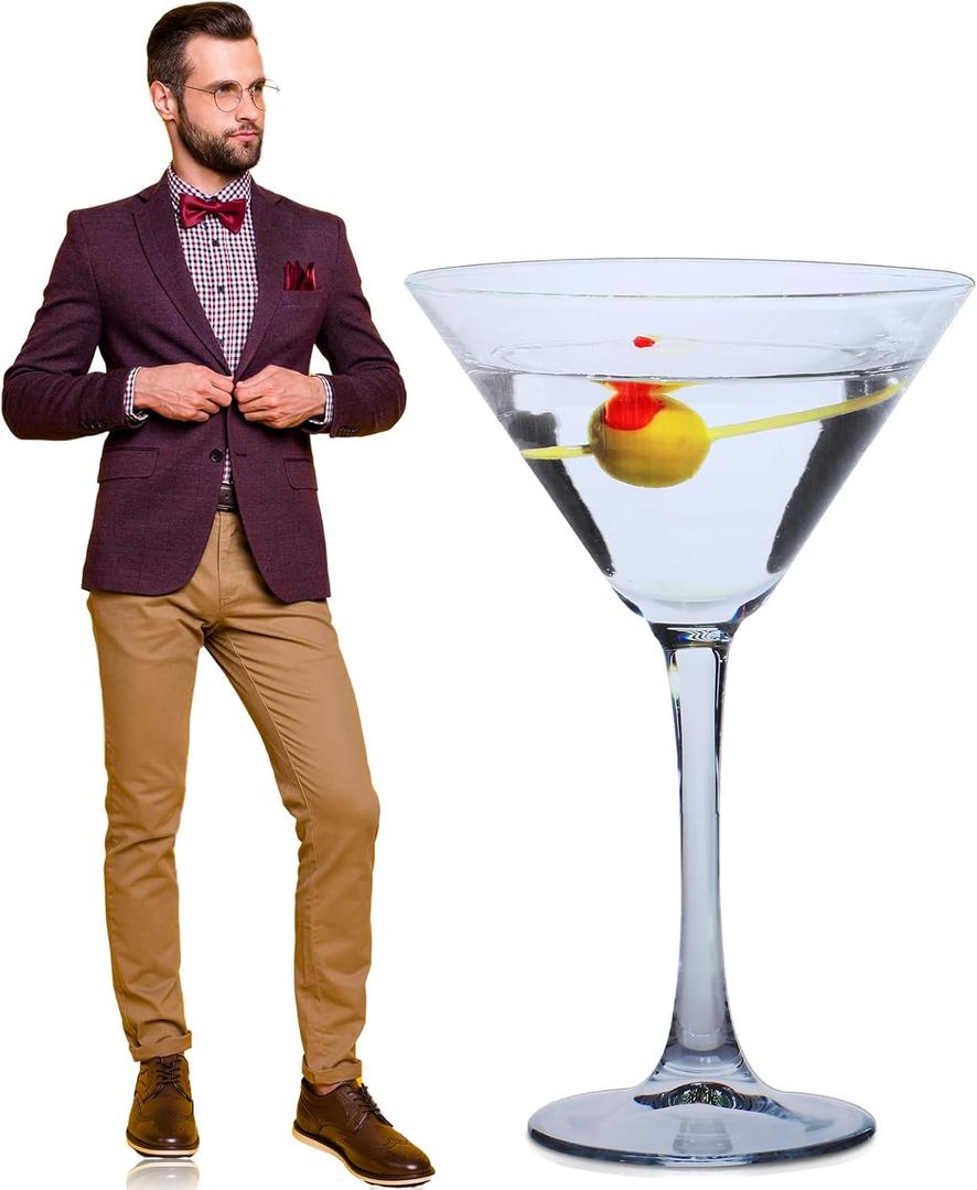 Leinuosen 5ft Martini Glass Stand up Cardboard Cutout Life Size Martini Cocktail Theme Party Decoration Backdrop Photo Prop Booth Stand-up for A Tini Bit Older Birthday Bachelorette Wedding Decor