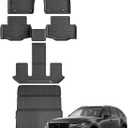 Auxko All Weather Floor Mats Cargo Mat Back Seat Mat Fit for Mazda CX90 6&7 Seat 2026 2025 2024 TPE Floor Liner Trunk Mat CX90 Accessories All Season Odorless Anti-Slip Black