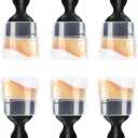 Car Interior Detailing Brush, 6PCS Car Interior Cleaning Soft Brush, Curved Design Car Cleaning Brush Dust Collectors, Car Interior Cleaning Tool Brush with Cover