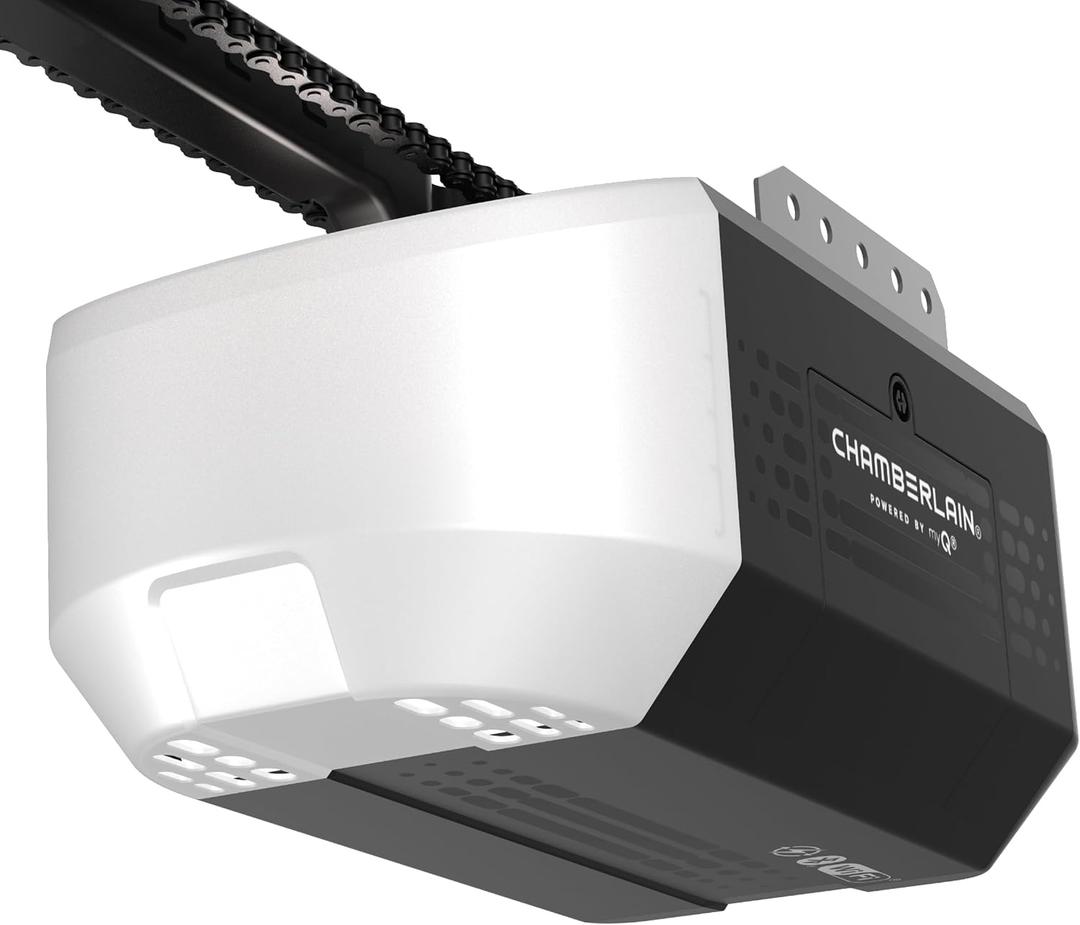 Chamberlain 1/2 HP Chain Drive Smart Garage Door Opener with Battery Backup, 1-Bulb Lighting, and myQ Connectivity