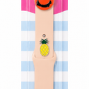 Pink Watch Band With Pineapple Charm (38MM, 40MM, 41MM)- 3 Pack