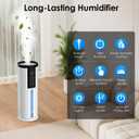 Humidifiers for Large Room 550 ft - GloryAir 8L Cool Mist Humidifier for Bedroom Home Plants Baby, Top Fill, 120H Runtime, 4 Mist Spray Levels, 7-Color Light, 35dB Quiet Humidifier