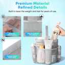 EUDELE 2 Pack Mesh Shower Caddy Portable for College Dorm Room Essentials, Shower Caddy Dorm with 8-Pocket Large Capacity,Shower Bag for Beach,Swimming,Gym All Black+All Grey