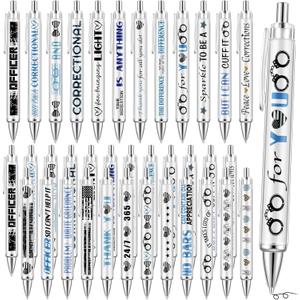 Eaasty 36 Pcs Correctional Officers Week Appreciation Gifts Correction Officer Ballpoint Gift Pens Appreciation Bulk for Thank You Prison Police Correctional Officers Gifts