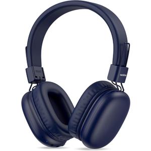 awatrue Kids Bluetooth Headphones, Over-Ear Wireless Headphones with Microphone, Safe-Volume 85dBA, Bluetooth 5.4, Foldable Lightweight and Comfortable, 50H Playtime, USB-C Charging, Blue