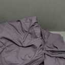 Clara Clark Grayish Purple Duvet Cover Queen Size - Pintuck Queen Duvet Cover Set, 3 Piece Double Brushed Duvet Covers with Button Closure, 1 Pinch Pleated Duvet Cover 90x90 inches and 2 Pillow Shams