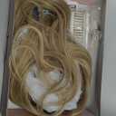 Rich Choices Hair Toppers for Women Real Human Hair 100% Human Remy Toppers for Women with Thinning Clip in NO Bangs Lace Base 150% Density 12 Inch #12P613 Golden Brown Highlight Bleach Blonde