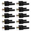 HARDHAWK Door Handle with Lock, Privacy, 10 Pack, Matte Black