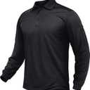 5 x TACVASEN Men's Long Sleeve Polo Shirts Quick Dry Tactical Golf Collared Lightweight Work Breathable Moisture Wicking Outdoor L