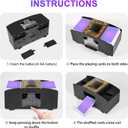 FEIERYA Automatic Card Shuffler 2/1/4/6 Deck,Battery-Operated Electric UNO Poker Shuffler,Playing Card Shuffler for Home Card Game,Travel