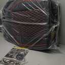 Octomo Truck Seat Covers Fit for Ford F150 2009-2023 & F250/ F350/ F450 Super Duty 2017-2023 Waterproof PU Leather Front Seat Protectors Anti-Slip, Scratchproof & Airbag Compatible (2pc, Black Red)