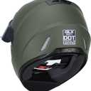 GLX GX11 Compact Motorcycle Helmet - Camo, Large - Full Face w/ Tinted Visor, DOT Approved, L