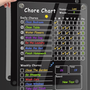 Acrylic Magnetic Chore Chart for Kids, Chore Board, Dry Erase Chore Chart, 12"x9.5" Transparent Erasable Reward Chart for Teens and Adults Chore Checklist and Towel