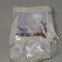 LAMIT Kitchen Semi Sheer Linen Curtains 24 Inch Long, Light Filtering Panels Back Tab and Rod Pocket Neutral Drapes for Cafe/Bathroom/Small Window, Natural, 2 Panels, 34 x 24 Inch