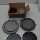Famiware Mercury Plates and Bowls Sets, 12 Pieces Stoneware Dinnerware Sets, Dishes Set for 4, Microwave and Dishwasher Safe, Multi-color