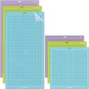 ReArt Cutting Mat Variety 6 Packs for Cricut Maker 3/Maker/Explore 3/Air 2/Air/One Adhesive Sticky Replacement - Strong, Standard, Light, 12in x 12in x 3 Packs, 12in x 24in x 3 Packs., 12x24 inches, 12x12 inches