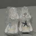 Juvale Set of 4 Mini Beach Chairs  Nautical Bathroom Accent & Beach Decor  Centerpiece for Coastal Decor  Dollhouse Accents & Ocean Wall Art  3.75 x 3.75 x 4 in, Multicolor, Wood