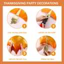 Thanksgiving Party Decorations Set,Foil Curtain Backdrop,Turkey Balloons, Tablecloth, Cake Toppers, Banner