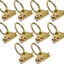 10-Pack Heavy Duty Steel E-Track O-Rings Tie-Down Anchors, for Trailers, Trucks, E Track Accessories to Secure Cargo in Enclosed/Flatbed Trailer Truck, Working Load Limit 1500lbs, Yellow