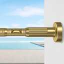 Tension Curtain Rod 41-86 Inch – Heavy Duty Curtain Rods No Drilling Adjustable Window Treatment Rod for Window Patio, Easy Installation, Rust Resistant, 1.26" Diameter, Golden