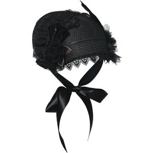 COSDREAMER Girls Women Victorian Bonnets Lace Flowers Tea Party Hats