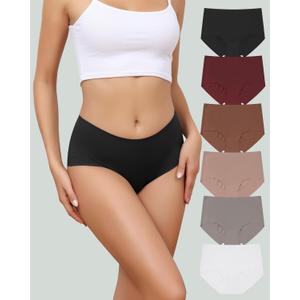 Women's Seamless Underwear No Show Full Coverage Briefs Ladies Stretchy Invisible Panties (XXL) 6 Packs