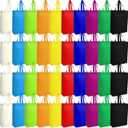 Boao 40 Pack Reusable Shopping Bags Bulk 14 x 10 x 4 Inch Shopping Bags for Groceries Non Woven Fabric Tote Bags Multicolored Grocery Bags with Handles for Shopping, Birthday Party, 10 Colors