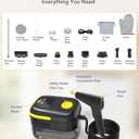 Handheld Steam Cleaner for Home, Portable Steamer for Cleaning with 6-Level Adjustable Handle, 1.47Qt Tank, 15s Heat-Up, 185" Reach & 16 Accessories  Clean Dirt, Car, Grout, Tile, Floor, Grease