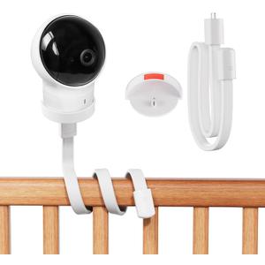Baby Monitor Mount for Eufy SpaceView E110/E210-360 No Drill Flexible Stand, Adjustable Camera Holder for Crib & Dresser