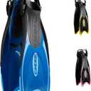 Cressi Snorkeling Fins, Palau, Adjustable Open Heel, Travel Fins for Adults M/L 8.5-11 & 9.5-12 EU 41/44