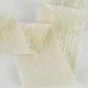 MEEDEE Ivory Velvet Ribbon 2 Inch Frayed Edge Silk Ribbons 2 Rolls 4 Yards Crinkle Crushed Ribbons Ivory Ribbon for Christmas Tree, Gift Wrapping, Holiday Decor, Wedding Favors