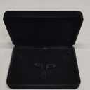 Hacaroa 4 Pcs Jewelry Set Box Medium Size, Earring Ring Necklace Gift Box Plush Jewelry Display Case, Pearl Necklace Pendant Storage Case for Wedding, Anniversary, Mother's Day, Travel, Black