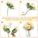 Zeyune Mason Jar Centerpiece Table Decorations, Artificial Peony Baby's Breath Flower Bouquets, Faux Flowers with Vase, Rustic Decor Gifts for Home, Wedding, Holiday(6 Sets,Champagne)