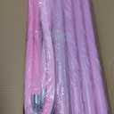 4 Pcs Crowd Control Barrier Stanchions and Velvet Rope, 38 Inch, Pink