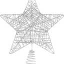 Christmas Tree Topper, 10" Glittering Xmas Star Treetop for Holiday Indoor Ornament Christmas Tree Decoration(Silver)