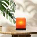 NB Himalayan Pink Salt Lamp 8 x 6 x 6 Inches  Cube Shape Natural Crystal Rock Salt Lamp with Dimmer Switch & Extra Bulb  Warm Amber Glow Night Light for Bedroom, Office & Living Room