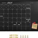 TORASO Calendar Chalkboard, 17.7 x 23.6 inches, Magnetic Surface Black Frame Chalk Board for Planning,School Timetable Memo, Hanging Board for Office, School and Home(YLHB-BK-4560)