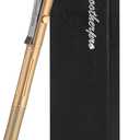 SMOOTHERPRO Bolt Action Pen, Solid Brass Ballpoint Pen Compatible with Pilot G2 Refill, Weighted Heavy Pen for Tremor Parkinson Arthritic Hand, Color Natural (RG336)