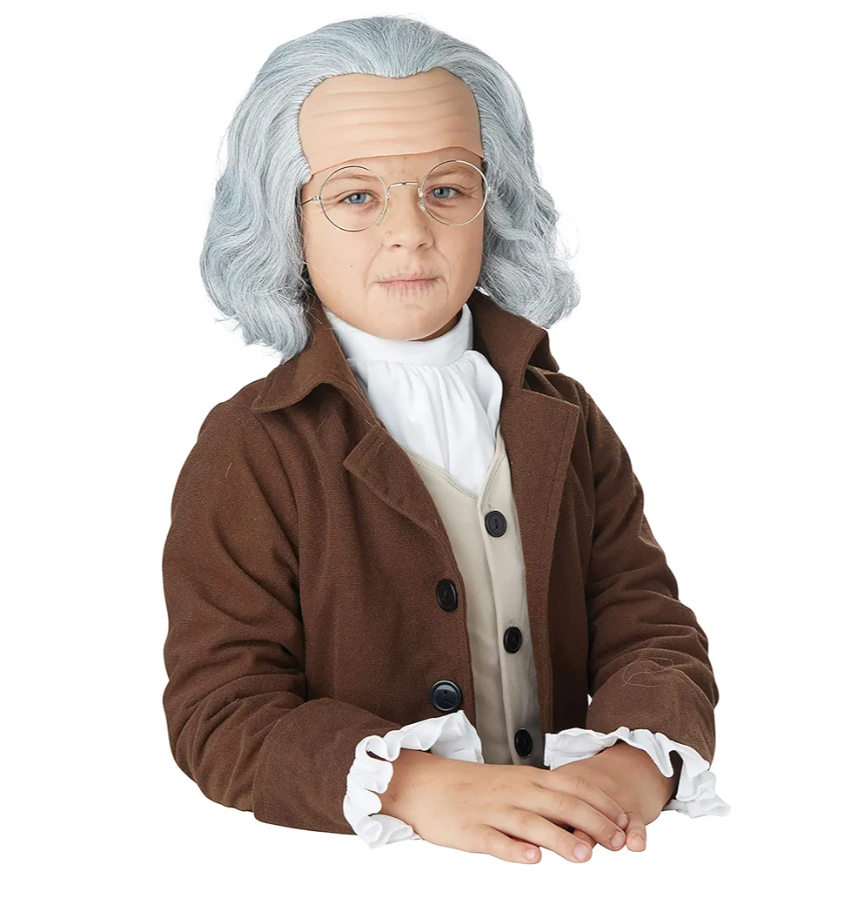 California Costumes Child Benjamin Franklin Wig Standard Silver