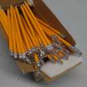Amazon Basics Wood-Cased #2 Pencils for Writing, Drawing and Sketching, Pre-sharpened, HB Soft Lead with Erasers, Teacher Supplies, 150 Count, Yellow