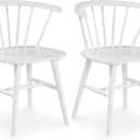 Signature Design by Ashley Grannen Modern 18" Spindle Back Dining Chair, 2 Count, White