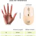 SEUNKWANG EWEADN Q5 Wireless Mouse, BT5.0 & 2.4G Computer Mice with Visible Battery Indicator, 1600 DPI, Rechargeable Bluetooth Mouse, 6 Button Portable Silent Computer Mouse for Laptop/PC/Mac - Pink