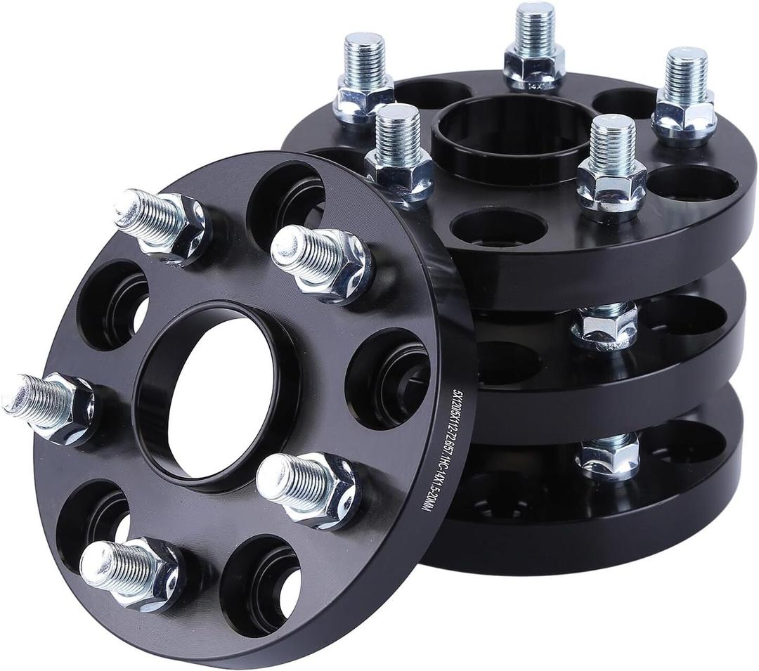 4PCS 5x4.72 to 5x4.4 Wheel Spacers 20mm with 5 Lug for 5x120mm to 5x112mm Hubcentric Wheel Adapters with 14X1.5 Studs 72.6mm (Hub Side) to 57.1mm (Wheel Side) Bore Wheel Spacer Adapters