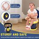 SunnySmile portable, foldable potty seat for toddler, Training Toilet Seat Emergency Toilet for Car, Camping, Outdoor, indoor (blue, large)
