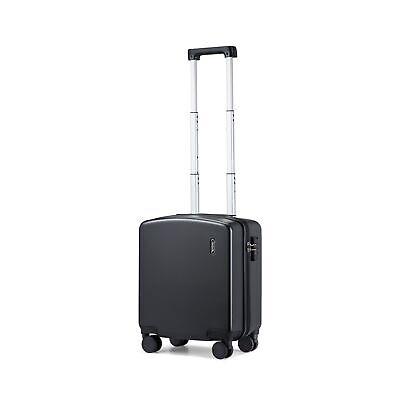 Hanke 16 Inch Underseat Carry On Luggage, Airline-Approved Hard Shell Small Suitcase with Spinner Wheels, Lightweight Tsa Lock Travel Luggage for Short Trips (Black)