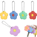 iplusmile 5 Pack Key Caps Covers Tags - Cute Rubber Key Identifier Rings Labels Protector Caps for Home Apartment Accessories, Compatible with Flat Keys Over 6.5cm, Not Fit Standard 1" Key