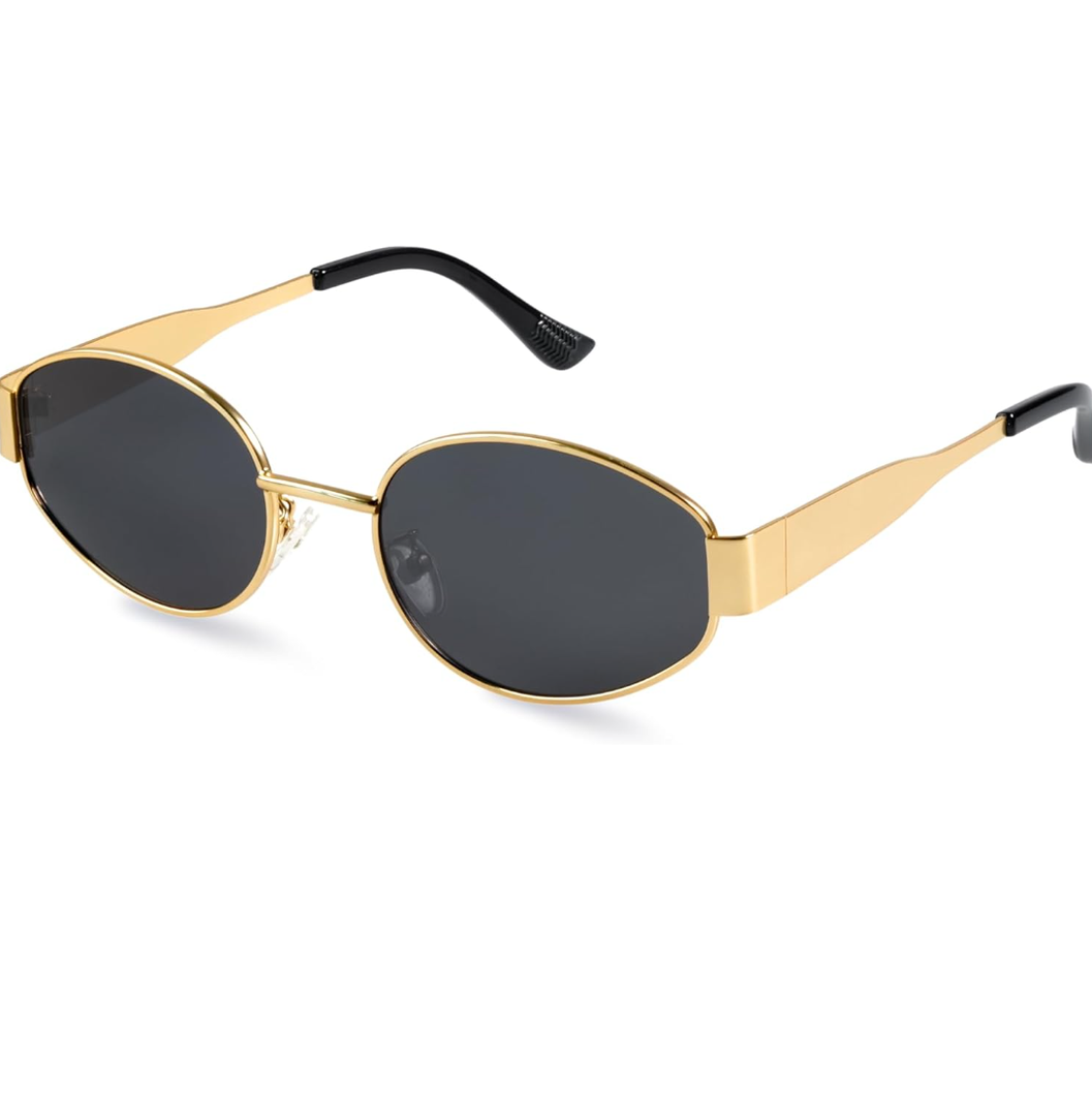 livho 2025 Trendy Oval Sunglasses - Stylish Polarized Shades for Everyday - Retro Metal Frames