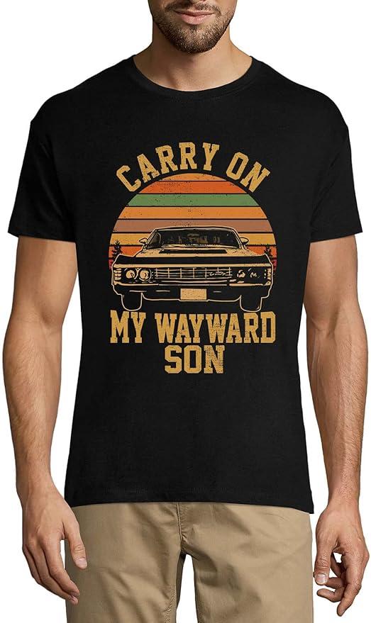 Carry On My Wayward Son Men's Crew Neck T-Shirt Black, 3 XL