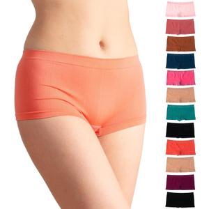 Alyce Ives Womens Seamless Boy Short Panties, Boyshort Boxer Briefs-12 Pack (Large, Solids 2)